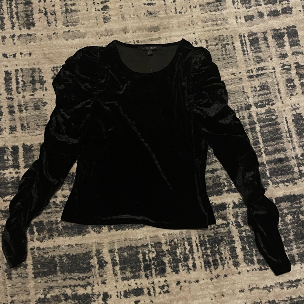 NWT Black Velvet Blouse